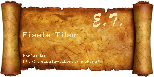 Eisele Tibor névjegykártya